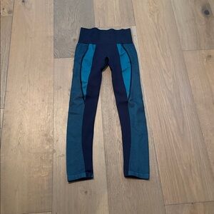 Athleta Blue and Black Leggings